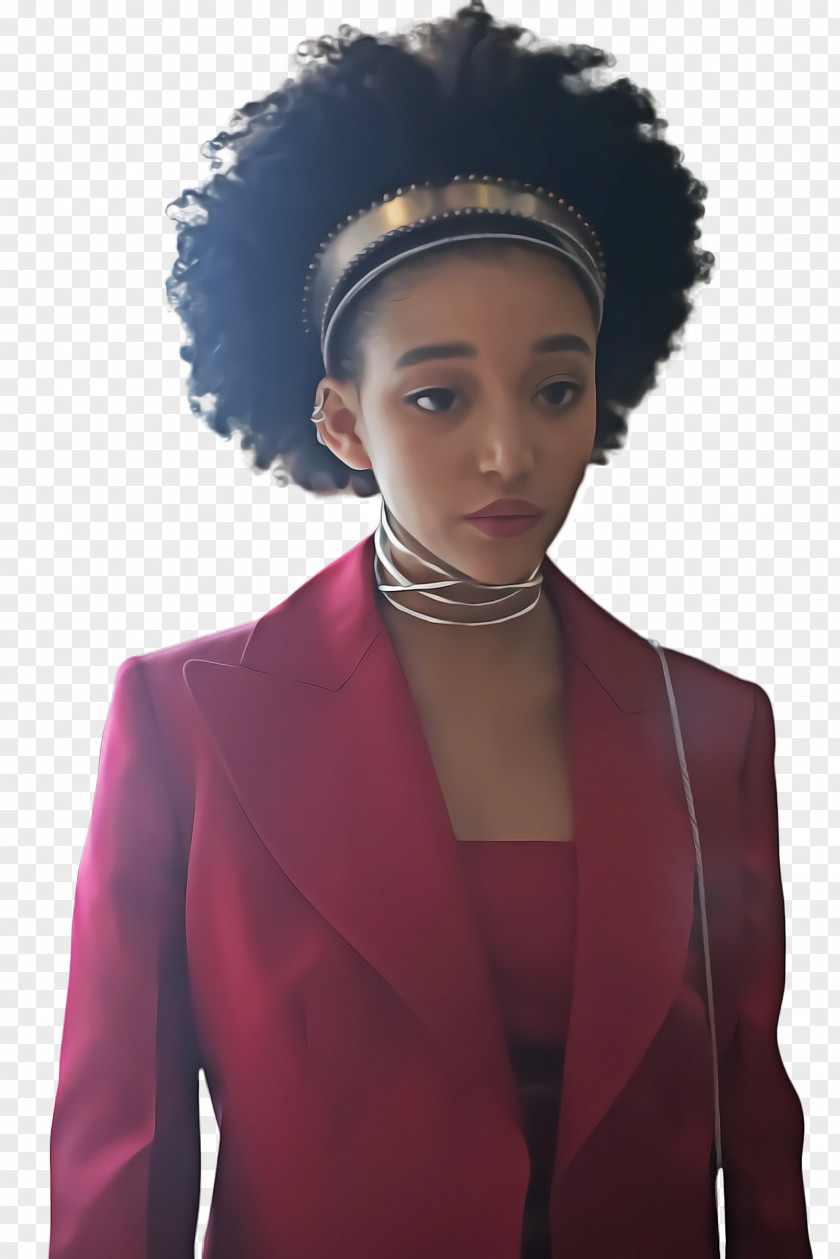 Cap Fashion Design Afro Adwoa Aboah Model Wig Portrait PNG