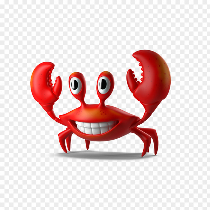 Cartoon Crab Illustration PNG