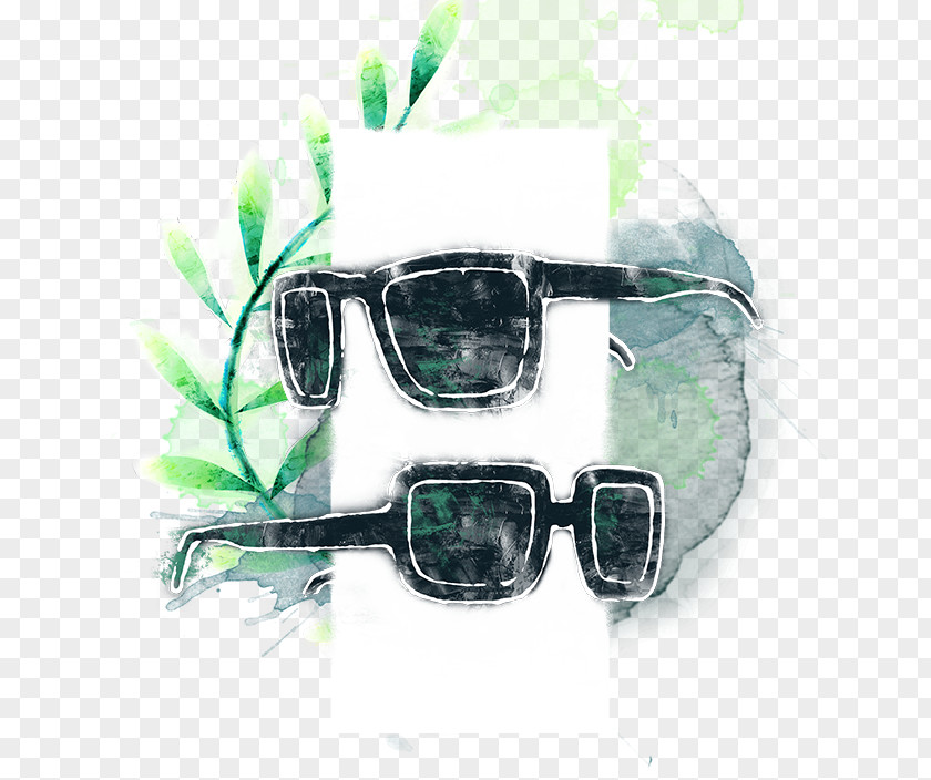 Sunglasses Watercolor Painting PNG