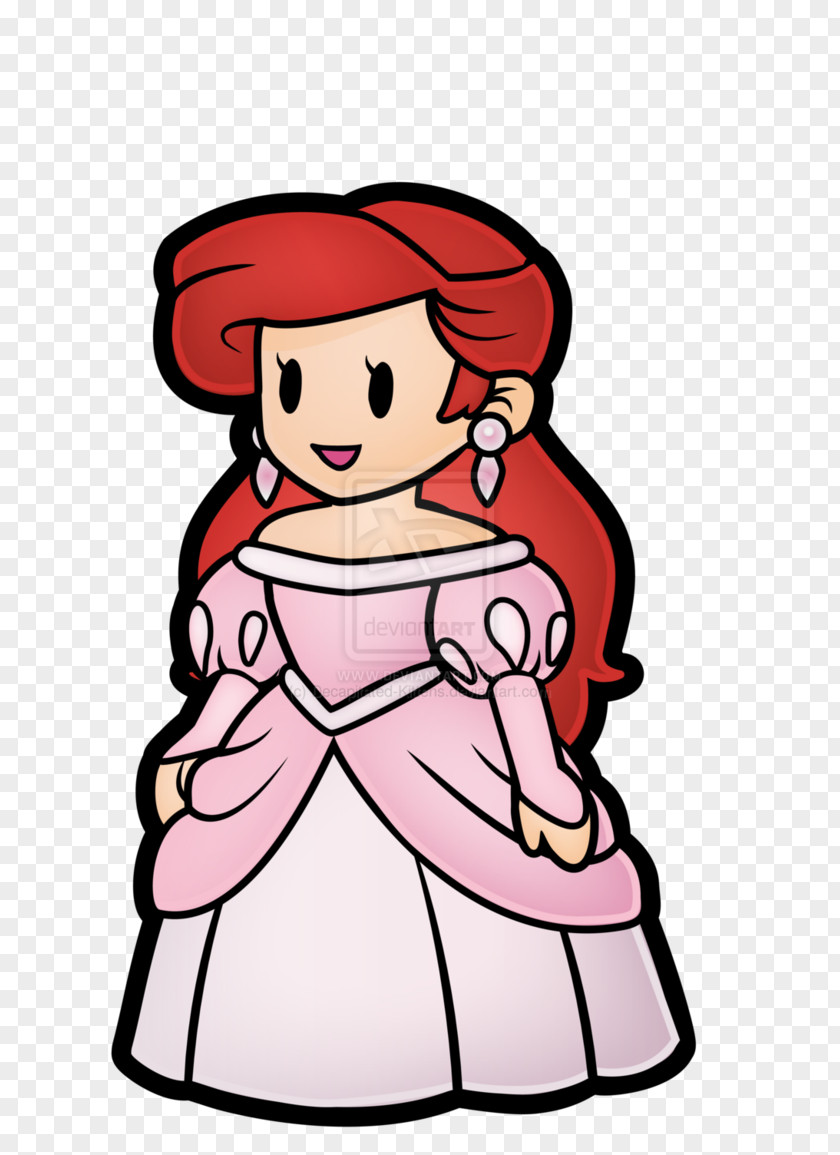 Mario Paper Ariel Princess Daisy Peach PNG