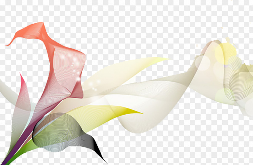 PPT Background Elements Flower Ribbon Euclidean Vector PNG