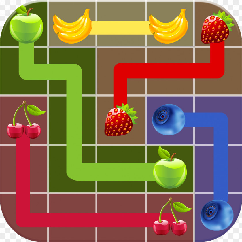 Fruit Puzzle Game Line Font PNG