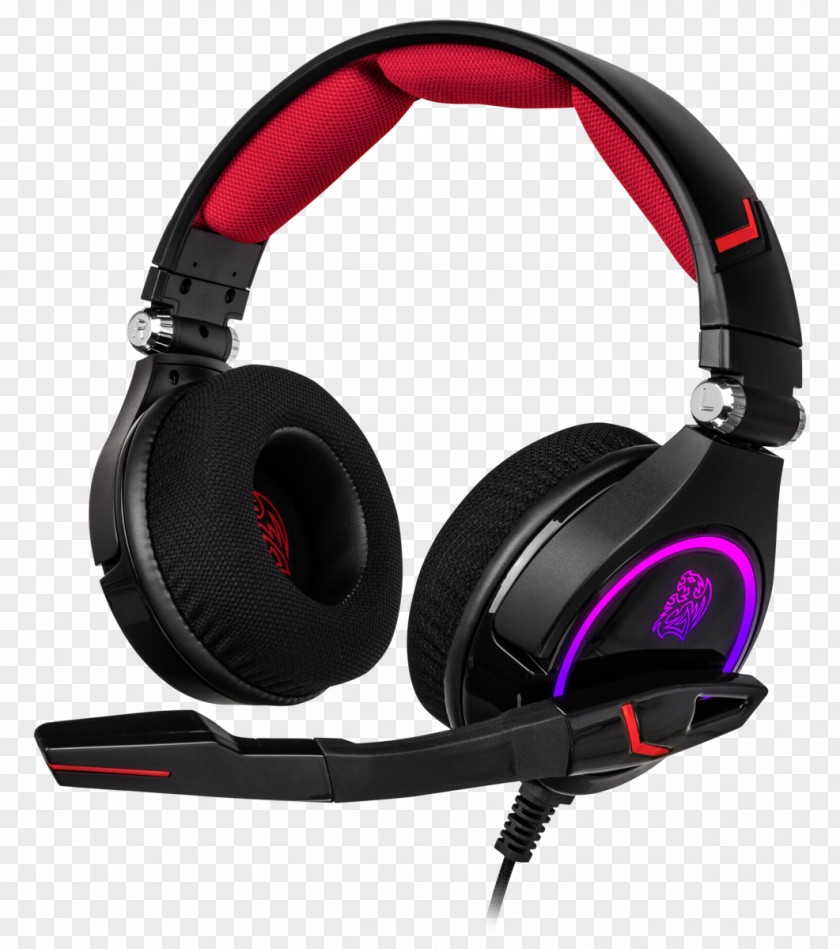 Headphones Thermaltake Cronos Go Gaming Headset PC-Game Tt ESports 7.1 Surround Sound PNG