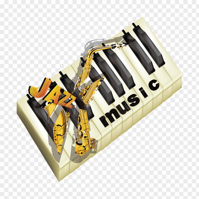 Vector Piano Saxophone Illustration PNG