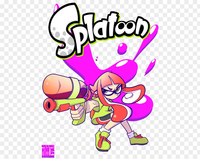 Cartoon Squid Splatoon 2 Fan Art Amiibo PNG
