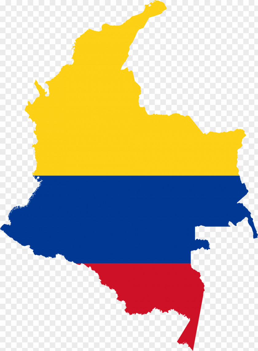 Colombia Flag Of Blank Map PNG