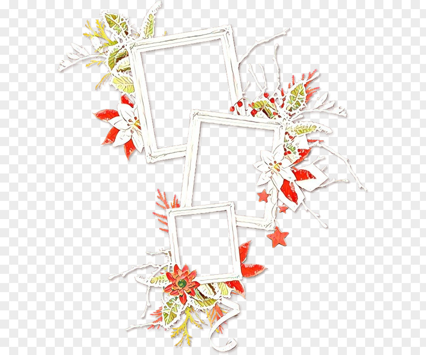 Floral Design Plant Picture Frame PNG