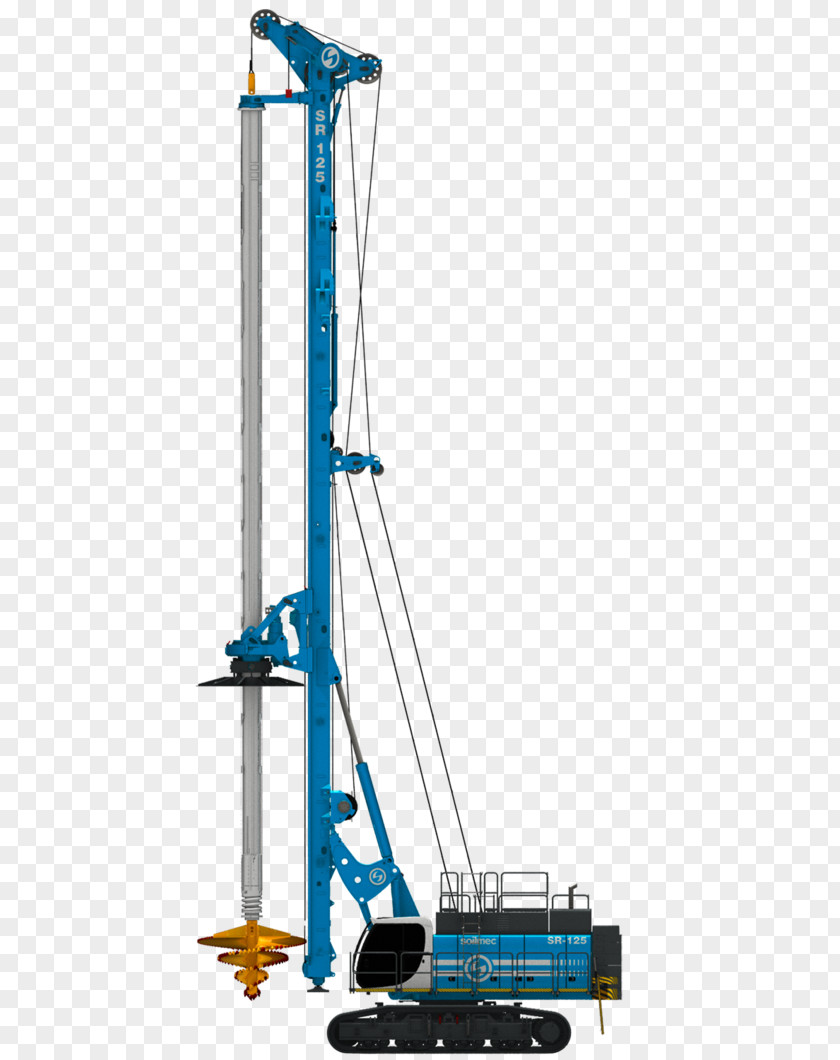 Mobile Drill Rig Deep Foundation Machine Soilmec Drilling Augers PNG