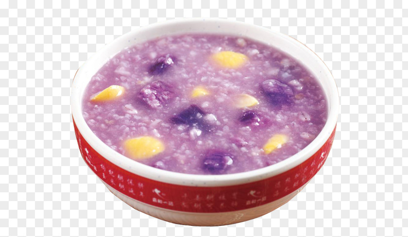 Purple Rice Porridge Congee Dioscorea Alata Sweet Potato Food Nutrition PNG