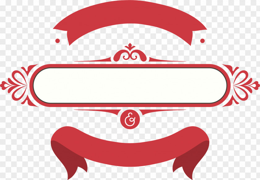 Red Simple Banner Tag PNG