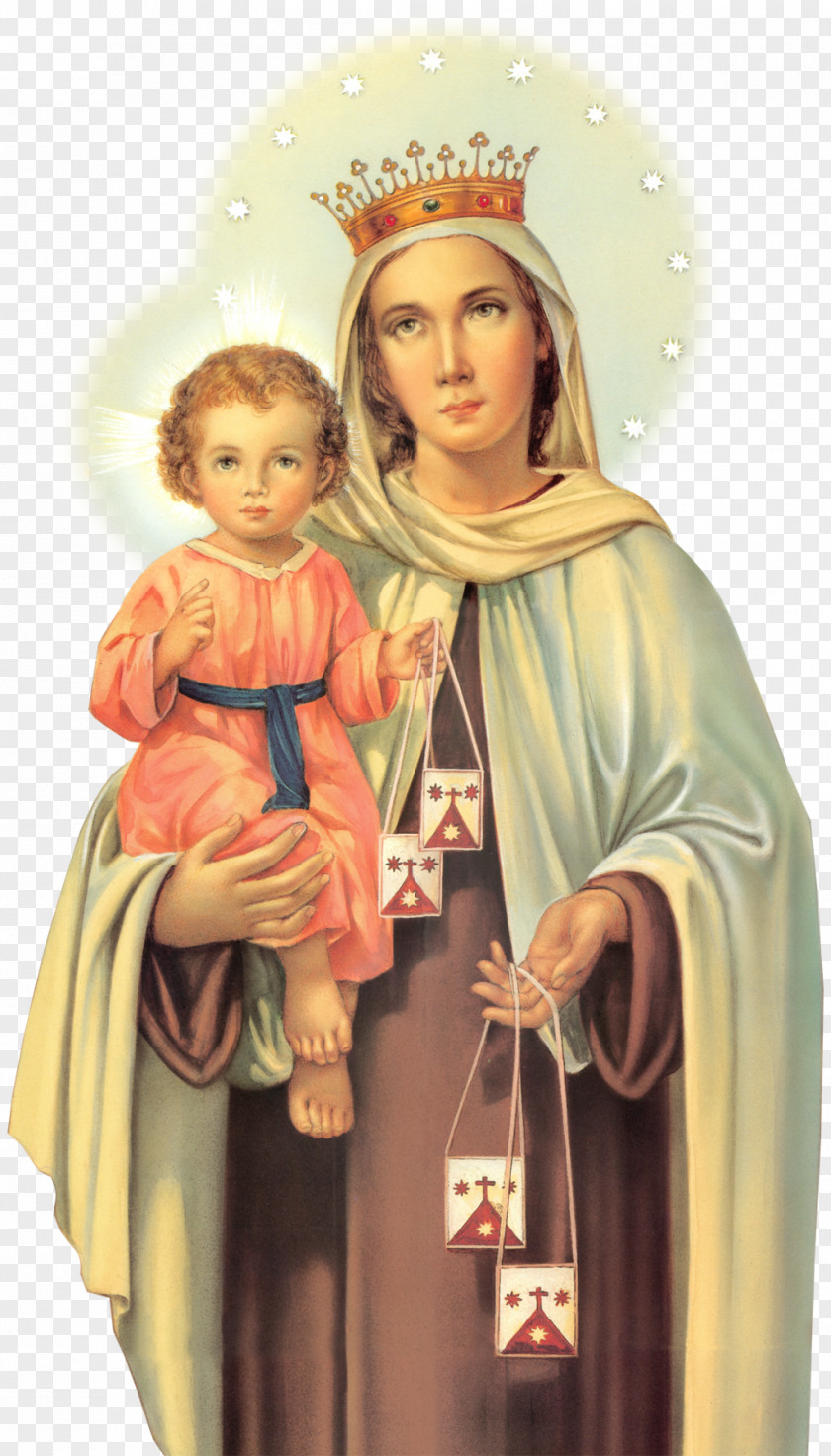 Virgen Del Carmen Mary Our Lady Of Mount Carmel The Rosary Chiquinquirá Memorial Holy Card PNG