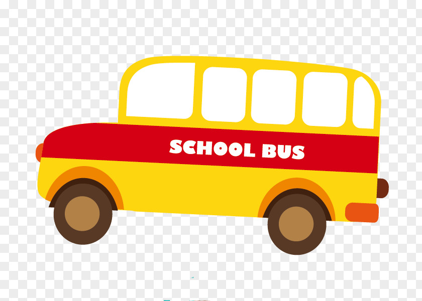 Hand Painted Yellow Bus Drawing Painting PNG