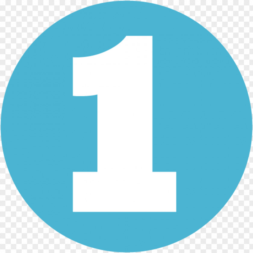 White Number 1 In Blue Circle PNG Circle, number art clipart PNG