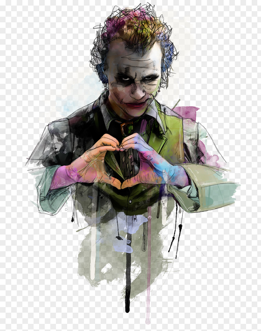 Joker Heath Ledger The Dark Knight Harley Quinn Batman PNG