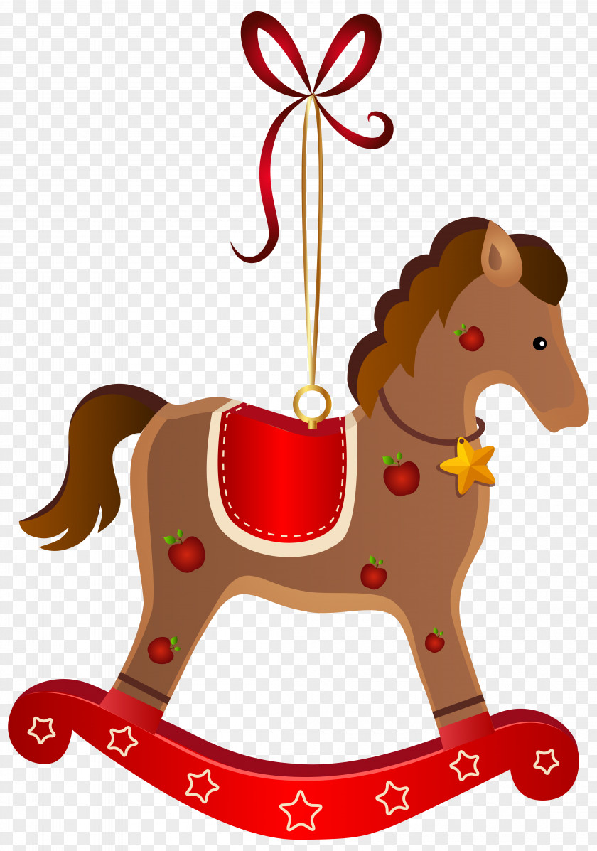 Rocking Horse Christmas Ornament Transparent Clip Art Image Santa Claus PNG