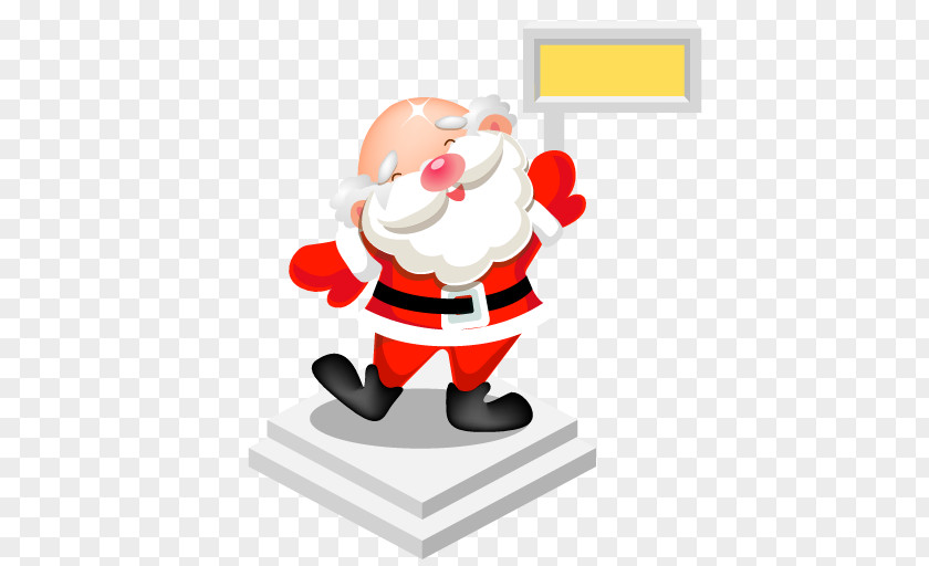 Santa Sign Fictional Character Christmas Ornament Figurine Claus PNG