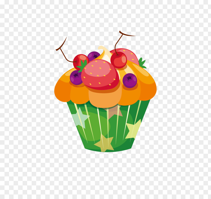 Strawberry Fruit Ice Cream Muffin Cupcake Birthday Cake Bakery Shortcake PNG