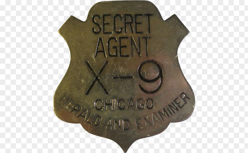 Badge Agent Secret Metal Font PNG
