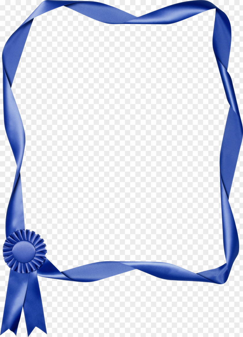 Blue Ribbon Frame Clip Art PNG