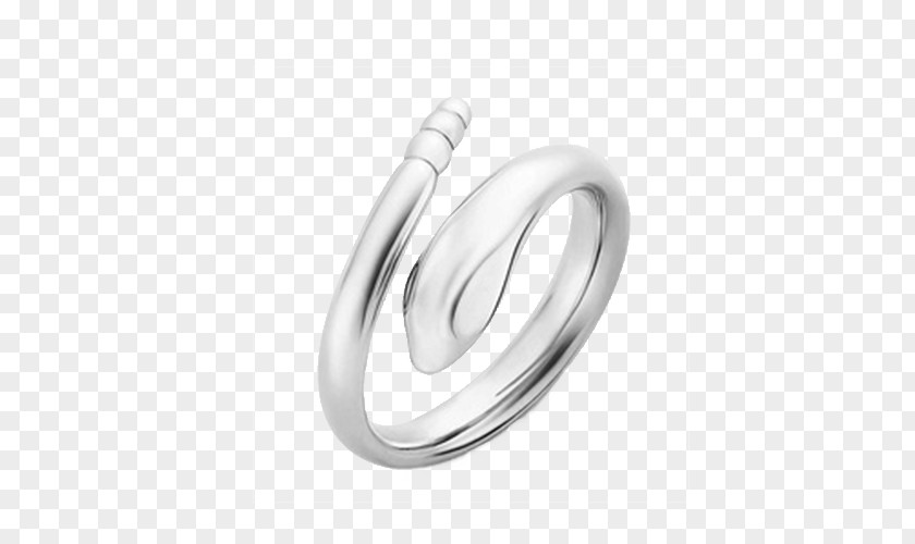 Tiffany Sterling Silver Snake Ring Designer & Co. PNG