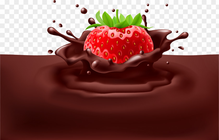 Cartoon Brown Chocolate Strawberry Food Clip Art PNG