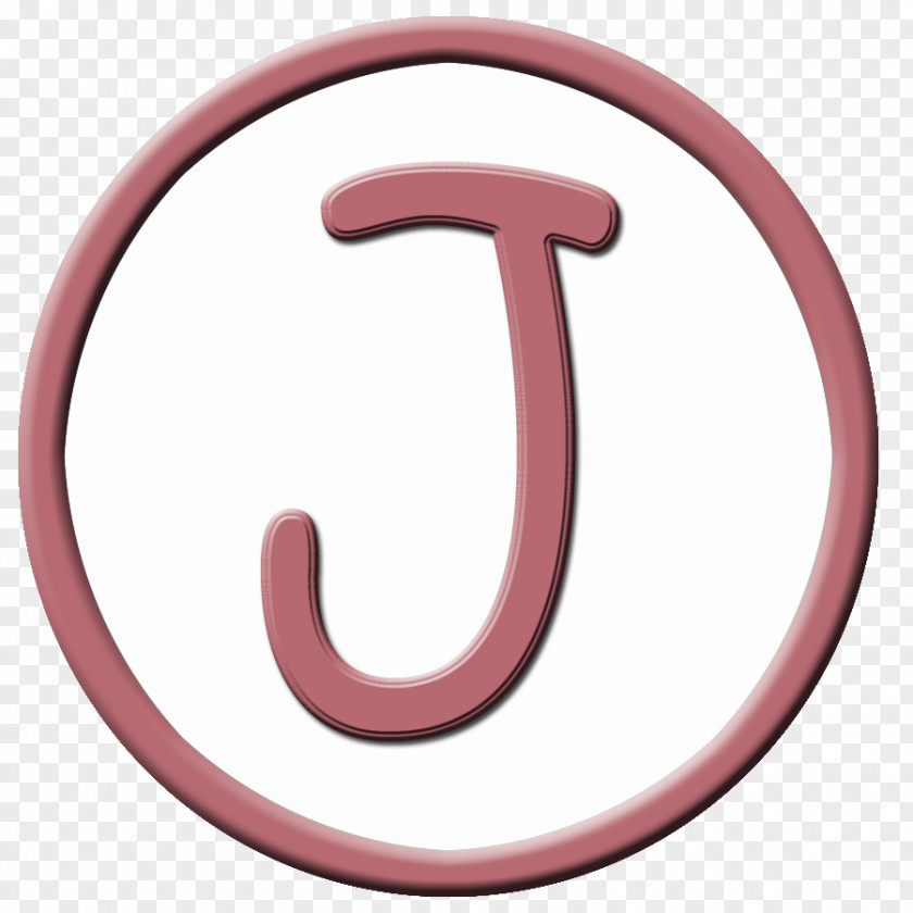 J Symbol Number Circle Font PNG