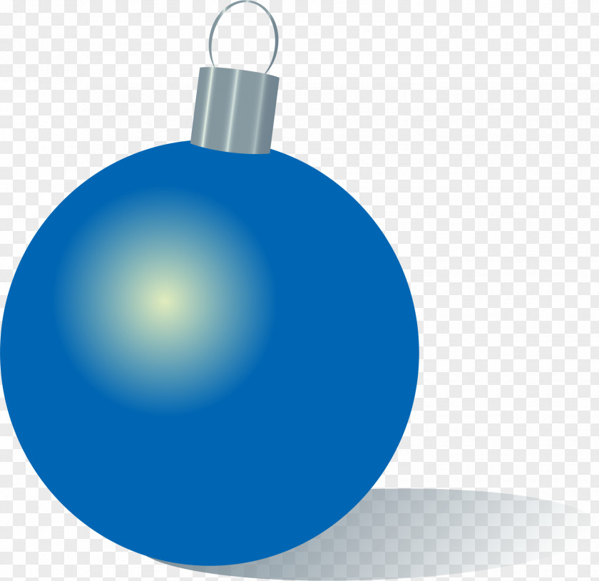 Simple Blue Christmas Ornament Tree Clip Art PNG