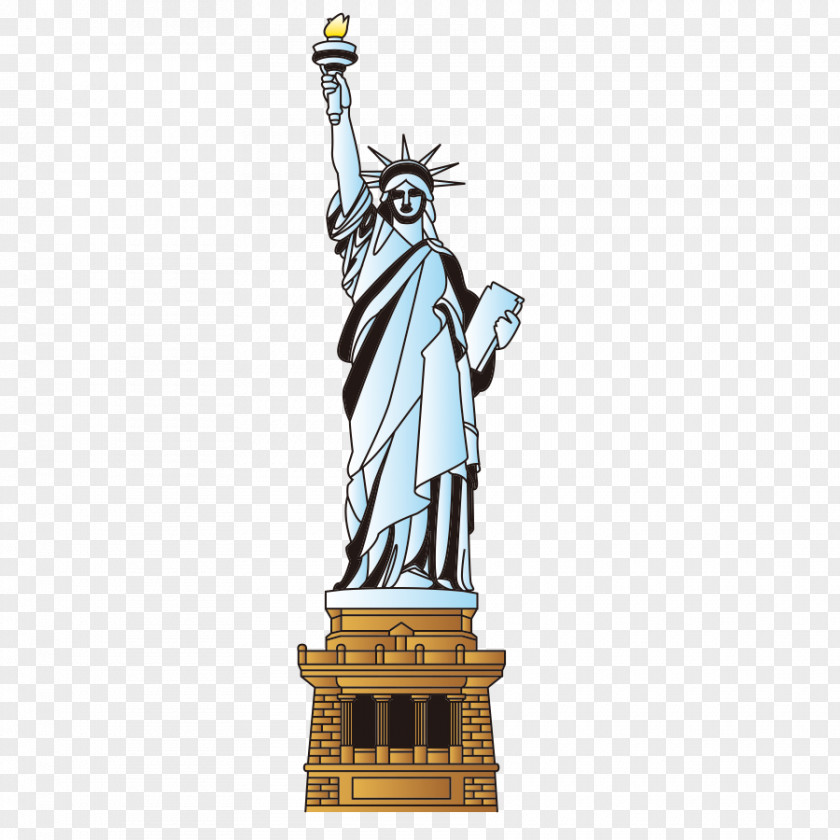 Statue Of Liberty Cartoon Landmark PNG