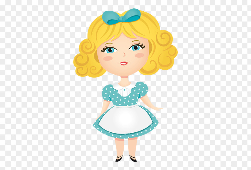 Doll Brown Hair Character Clip Art PNG