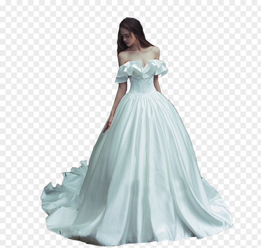 Dress Wedding Shoulder Cocktail Satin PNG