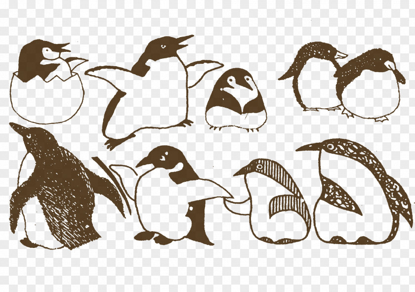 Lot Penguin Painting Illustration PNG