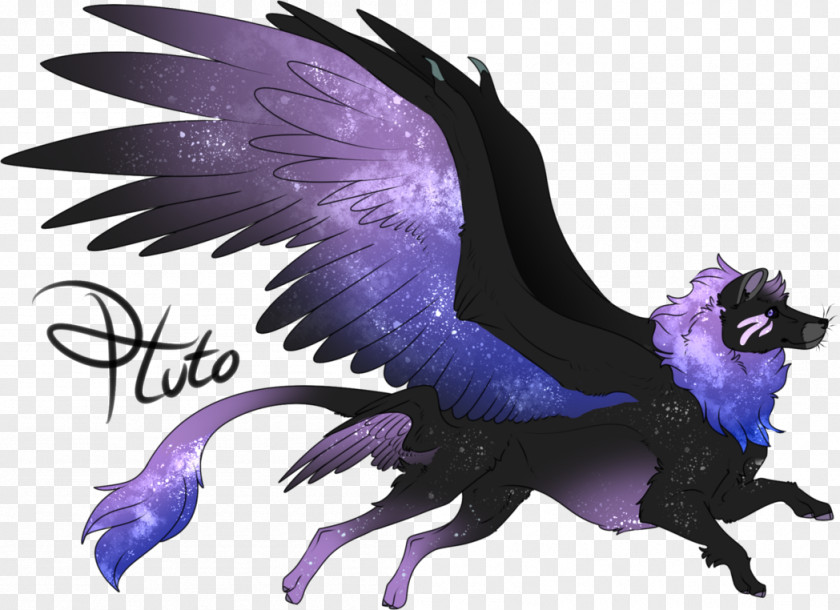 PLUTO Legendary Creature Dragon Purple Violet PNG