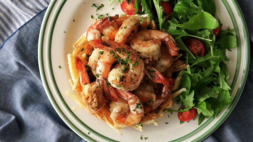 Shrimps Encebollado Mashed Potato Italian Cuisine Shrimp Dish PNG