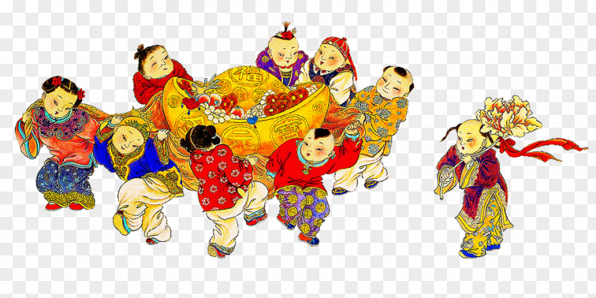China Doll Play Chinese New Year Picture PNG
