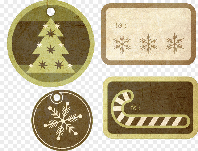 Christmas Element Tag Clip Art PNG