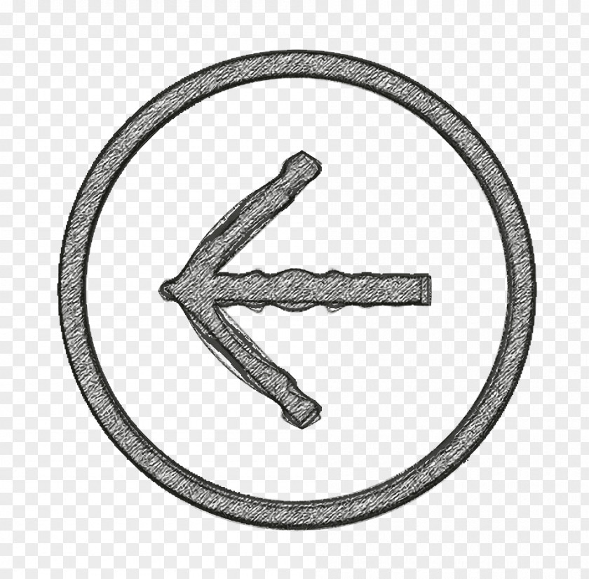 Metal Hand Arrow Icon Left PNG