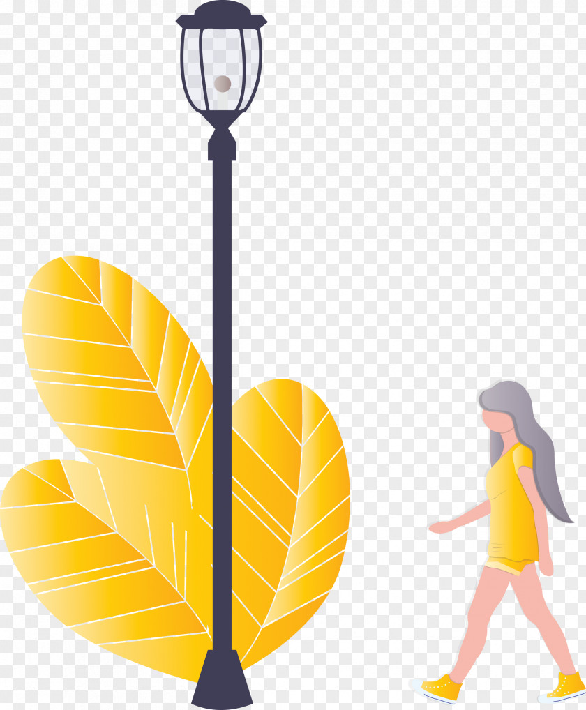 Street Light Girl PNG