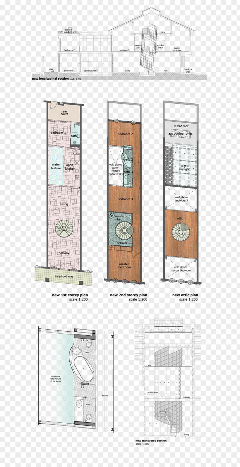 Design Floor Plan Shophouse Joo Chiat Road PNG