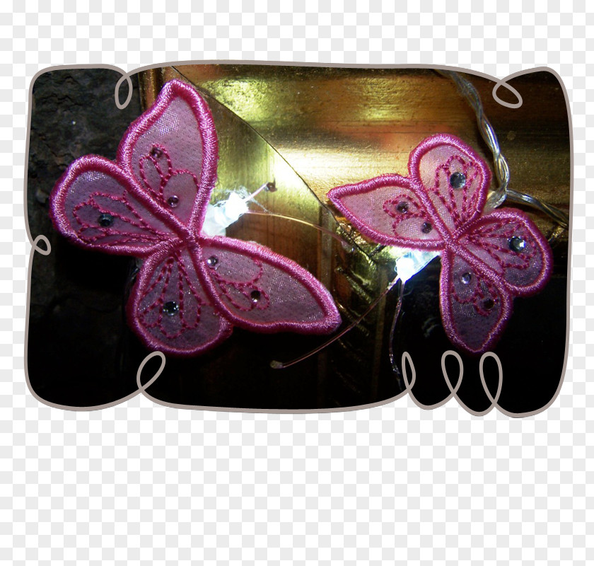 Fairy Lights Butterfly Insect Pollinator Embroidery PNG