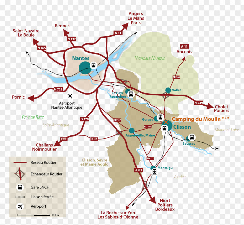 Map Camping Du Moulin Nantes Boussay, Loire-Atlantique Clisson Sèvre Et Maine Agglo Gorges, PNG