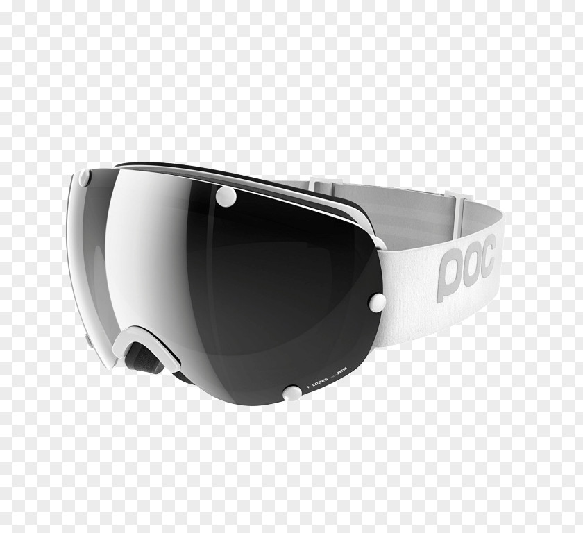 Ski Goggles POC Sports Poc Lobes Hydrogen White/bronze Silver Mirror CAT2 Gafas De Esquí PNG