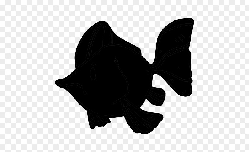 Fish Silhouette Black M PNG