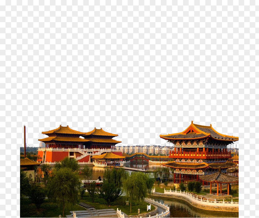 The Ancient City Of Kaifeng Shaolin Monastery Luoyang Qingming Riverside Landscape Garden Uff08Southwest Gateuff09 Uff08Northwest PNG