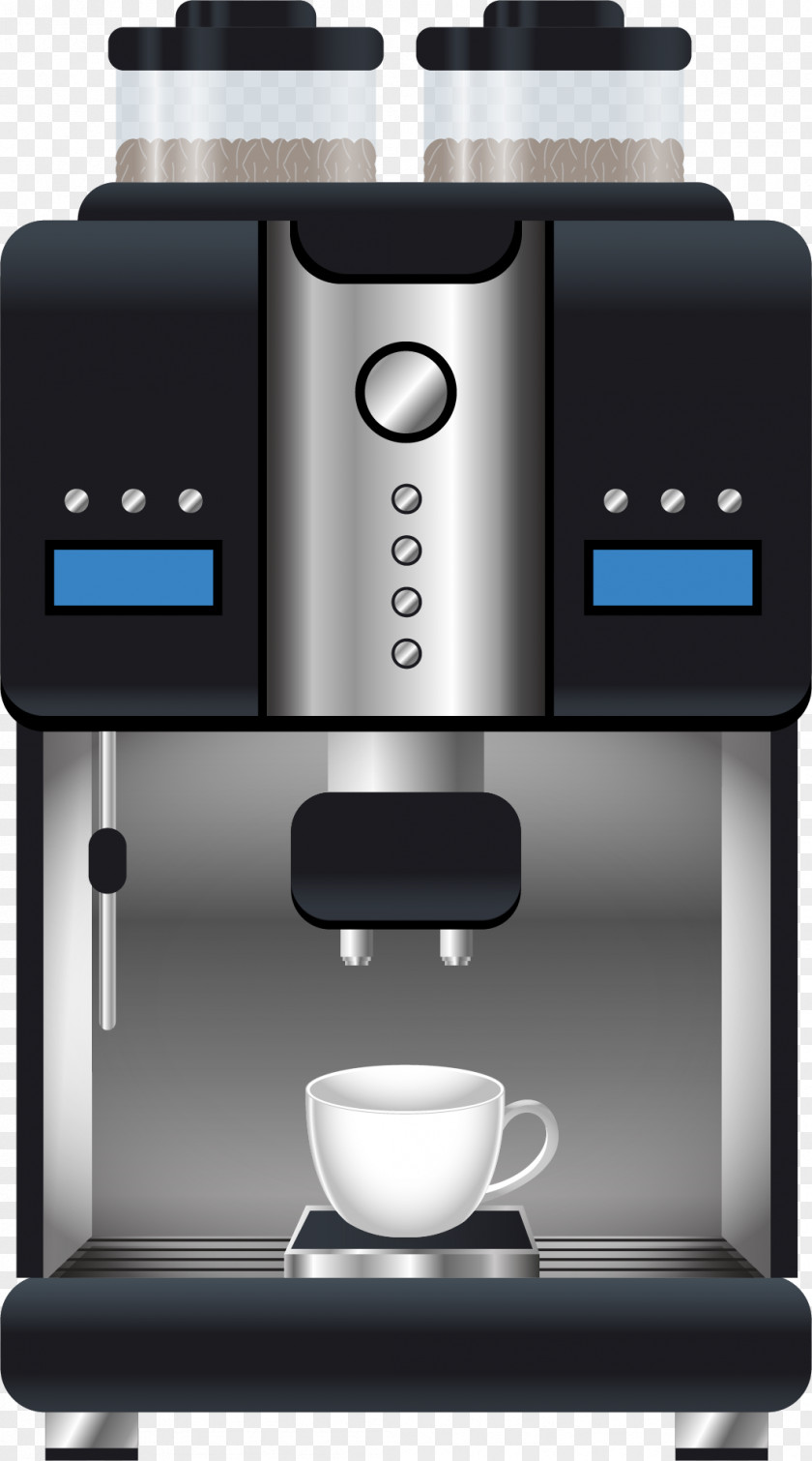 Vector Hand-painted Coffee Machine Coffeemaker Cafe PNG