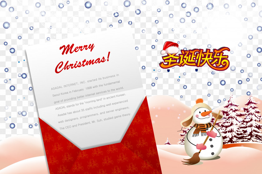 Christmas Snowman Card Greeting PNG