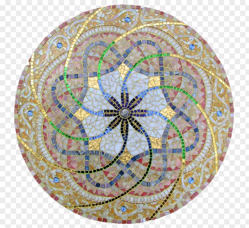 Glass Mosaic Art Tile PNG
