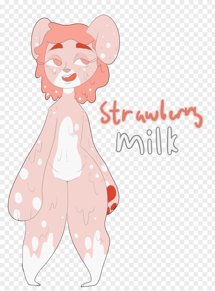 Petals Strawberry Milk Ear Illustration Carnivores Cheek Clip Art PNG
