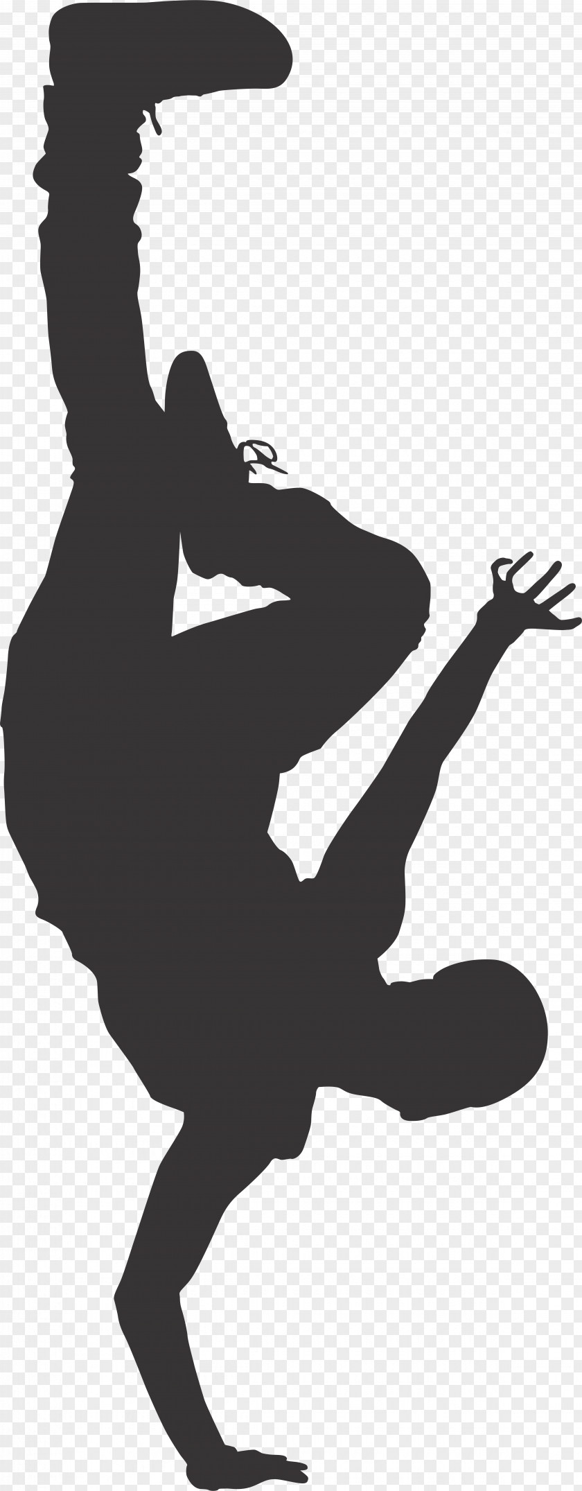 Silhouette Breakdancing B-boy PNG