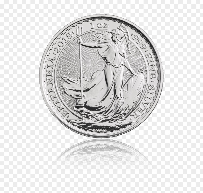 Silver Royal Mint Britannia Bullion Coin PNG