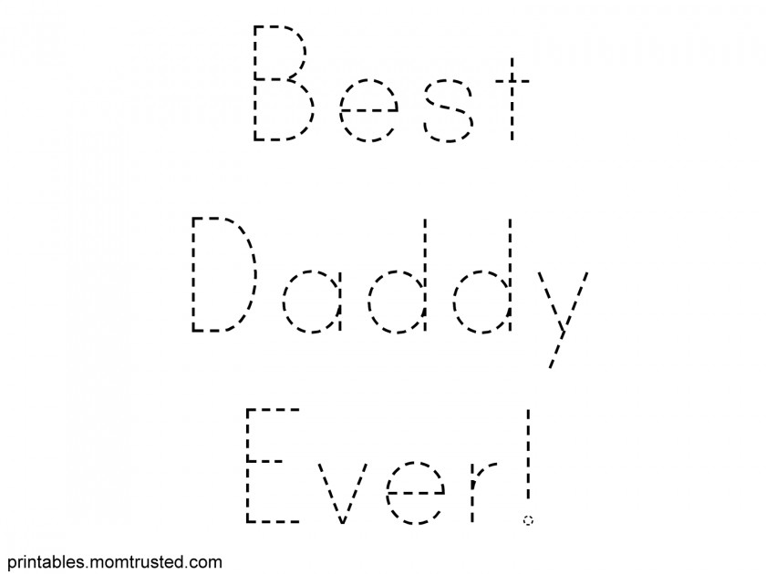 Traceable Pictures Fathers Day Child Clip Art PNG